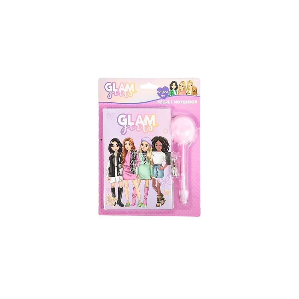 Glam Girls Team keepsake book, lockable journal with pen