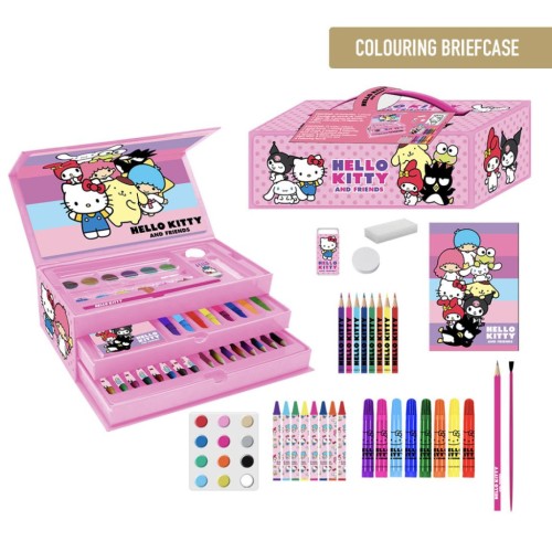 Hello Kitty Friends stationery set in suitcase