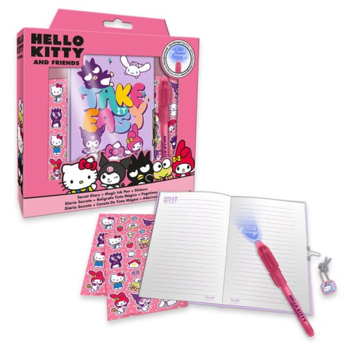 Hello Kitty Friends journal + magic pen set