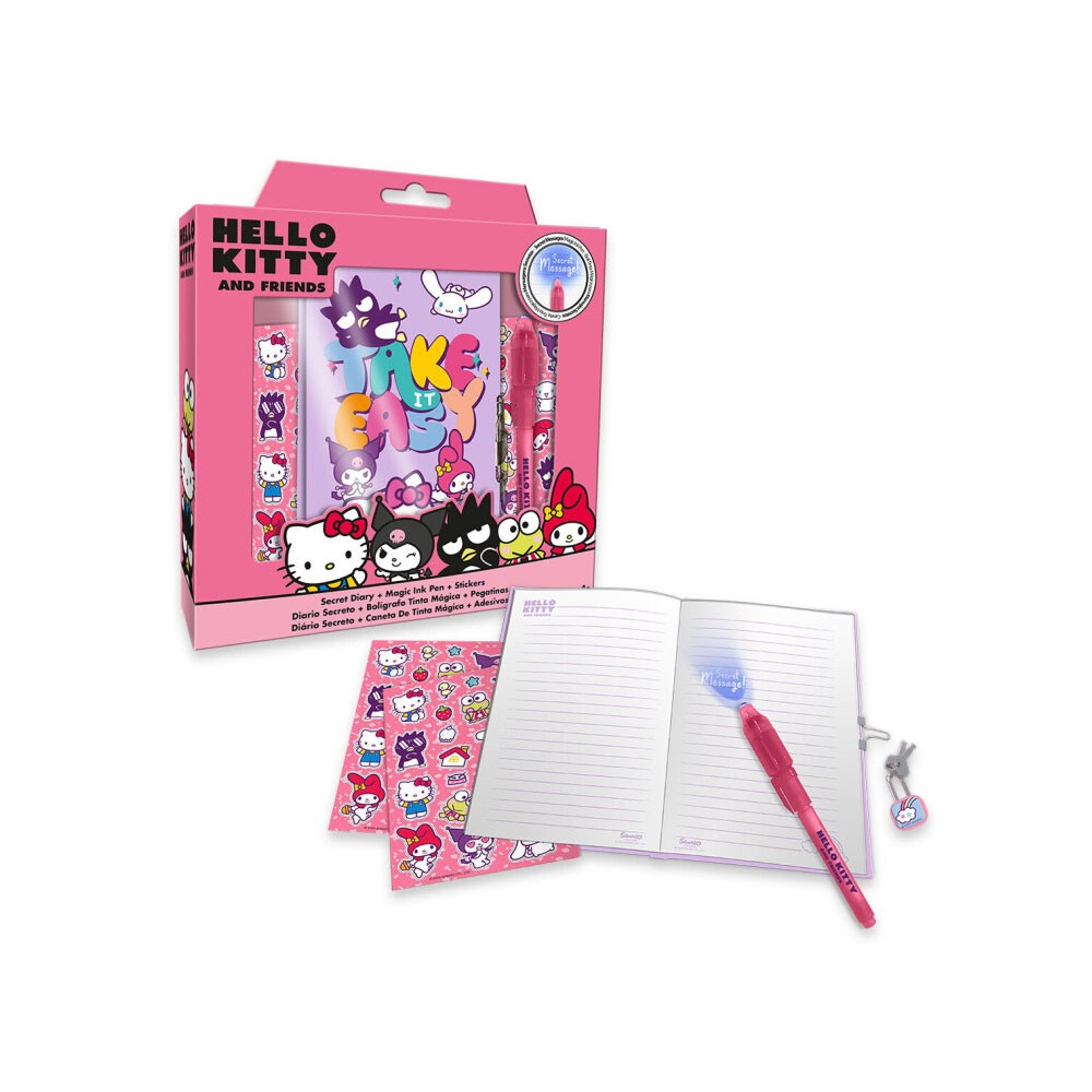 Hello Kitty Friends journal + magic pen set