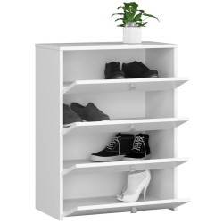 Szafka na buty 4 uchylne drzwiczki 60 cm - biała