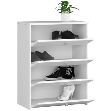Szafka na buty 4 uchylne drzwiczki 60 cm - biała