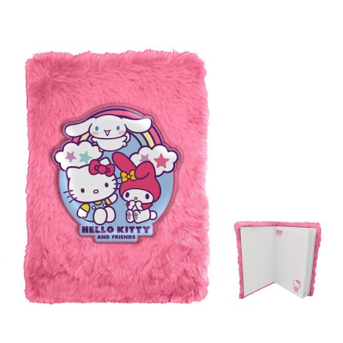Hello Kitty Friends plush A5 notebook