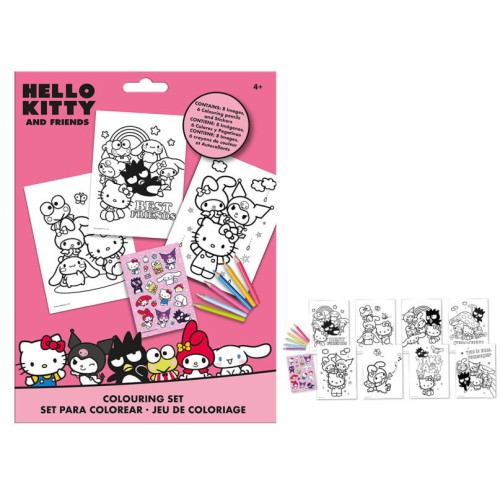 Hello Kitty Friends coloring set