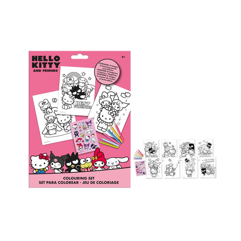 Hello Kitty Friends coloring set