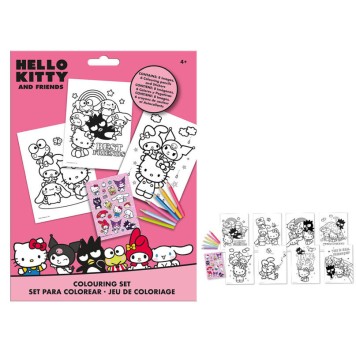 Hello Kitty Friends coloring set
