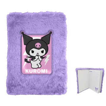 Hello Kitty Kuromi plush A5 notebook