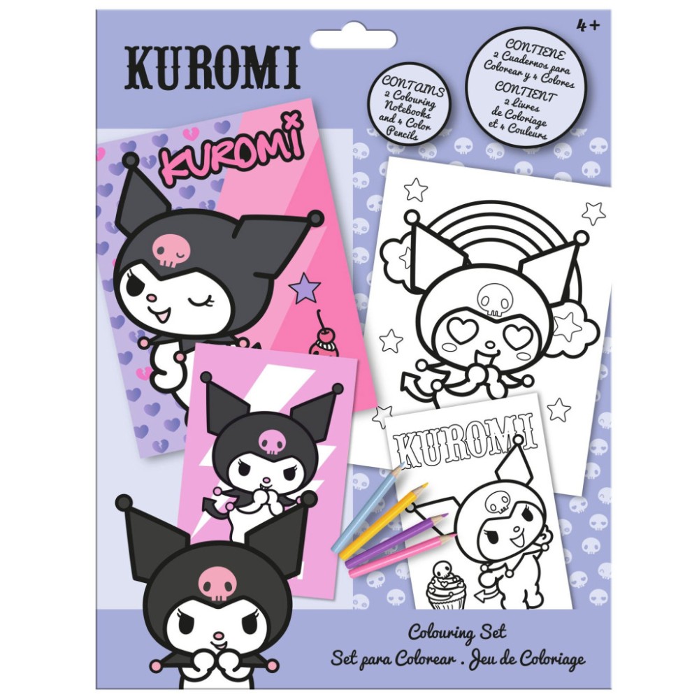 Hello Kitty Kuromi coloring set