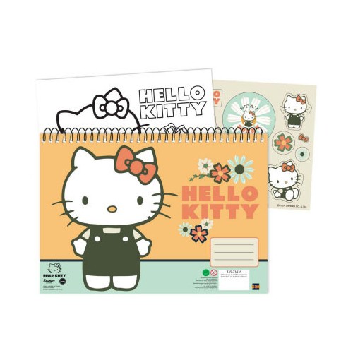 Hello Kitty Stay Sunny A/4 spiral sketchbook with 40 sheets and stickers