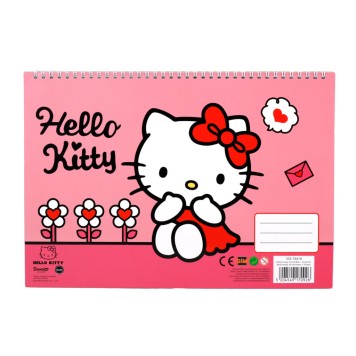 Hello Kitty Sweetheart A/4 spiral sketchbook with 40 sheets and stickers