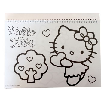 Hello Kitty Sweetheart A/4 spiral sketchbook with 40 sheets and stickers