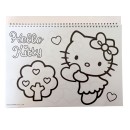 Hello Kitty Sweetheart A/4 spiral sketchbook with 40 sheets and stickers
