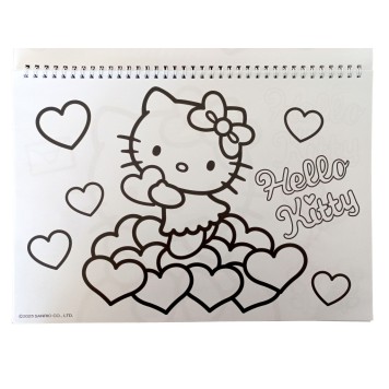 Hello Kitty Sweetheart A/4 spiral sketchbook with 40 sheets and stickers
