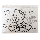 Hello Kitty Sweetheart A/4 spiral sketchbook with 40 sheets and stickers