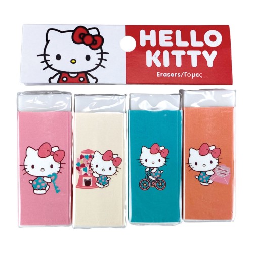 Hello Kitty Sweetheart eraser set 4 pcs
