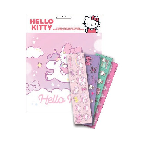 Hello Kitty Unicorn sticker album with 50 stickers