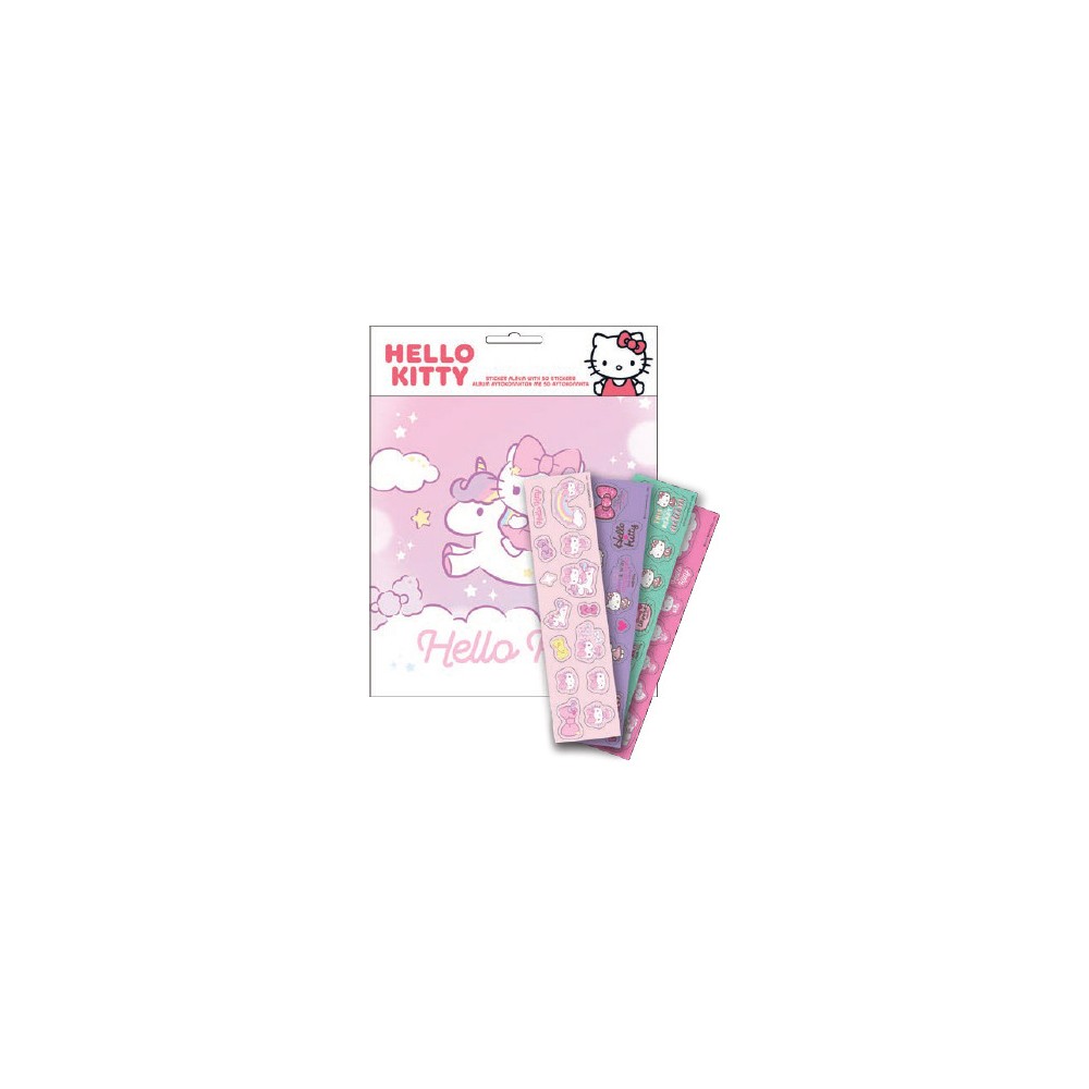 Hello Kitty Unicorn sticker album with 50 stickers