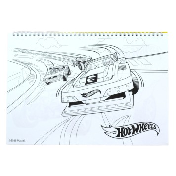 Hot Wheels Challenge A/4 spiral sketchbook with 40 sheets and stickers