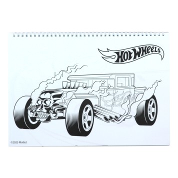 Hot Wheels Challenge A/4 spiral sketchbook with 40 sheets and stickers