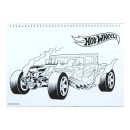 Hot Wheels Challenge A/4 spiral sketchbook with 40 sheets and stickers