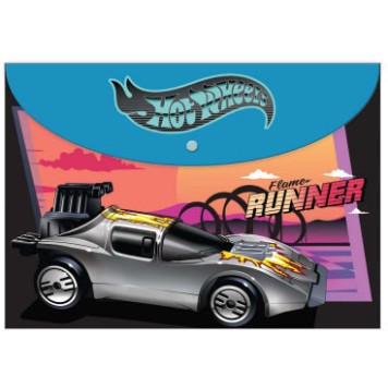 Hot Wheels Flame Runner A4 Document Holder Pouch