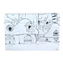 Smurfs Village  A/4 spiral sketchbook with 40 sheets and stickers