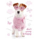Dog Pink World A/4 elastic folder