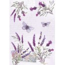 Colour Butterfly Lavender A/4 document folder with elastic band