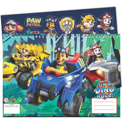 Paw Patrol Dino Rescue A/4 spiral sketchbook 40 sheets with sticker