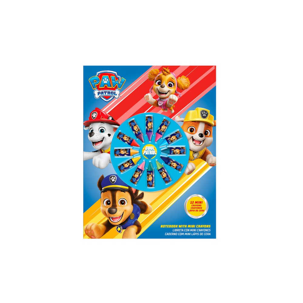 Paw Patrol Duty Calls notebook + mini crayon set
