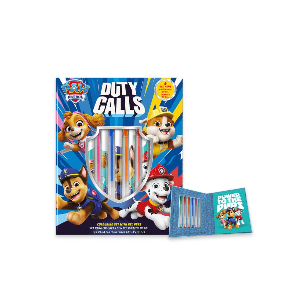 Paw Patrol Duty Calls notebook + gel pen set