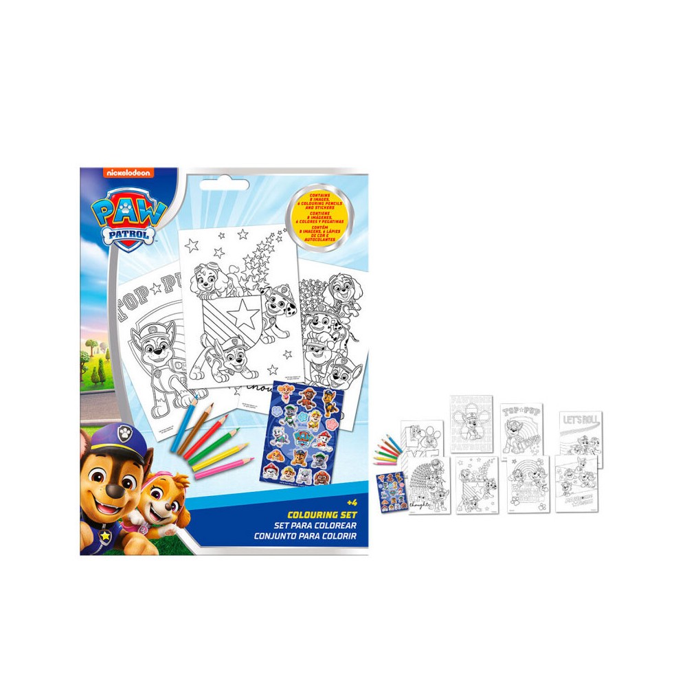Paw Patrol Duty Calls coloring set with stickers