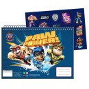 Paw Patrol Power Up A4 Spiral Sketchpad with Stickers, 40 Sheets