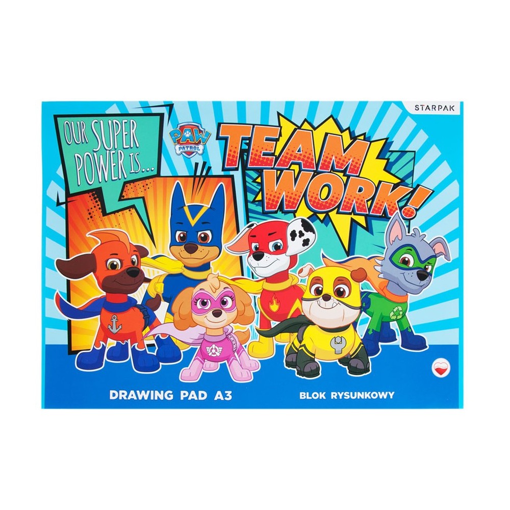 Paw Patrol A/3 Sketchbook, 20 sheets drawing book