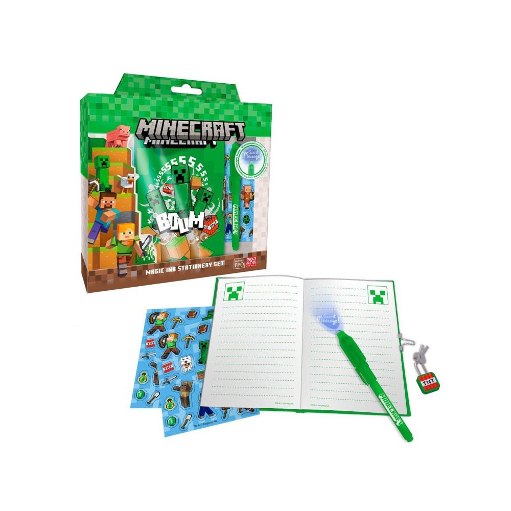Minecraft Boom diary + magic pen set