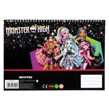 Monster High Crew A/4 spiral sketchbook with 40 pages and stickers