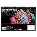 Monster High Crew A/4 spiral sketchbook with 40 pages and stickers