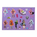 Monster High Crew A/4 spiral sketchbook with 40 pages and stickers
