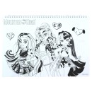 Monster High Crew A/4 spiral sketchbook with 40 pages and stickers