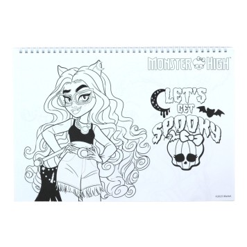 Monster High Crew A/4 spiral sketchbook with 40 pages and stickers