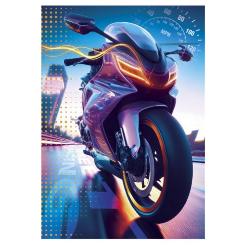 Motorcycle Speed A/4 elastic folder