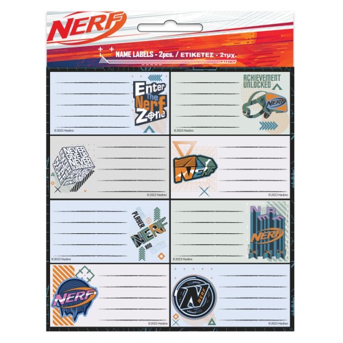 Nerf Player  16-piece notebook labels