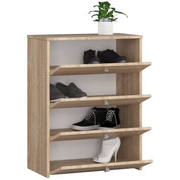 Szafka na buty RUBIN 4 uchylne drzwiczki 66 cm - dąb sonoma