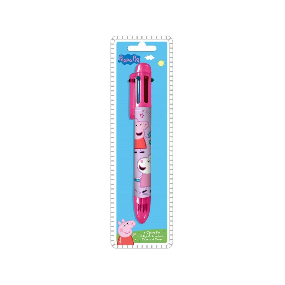 Peppa Pig Pink 6 color pen