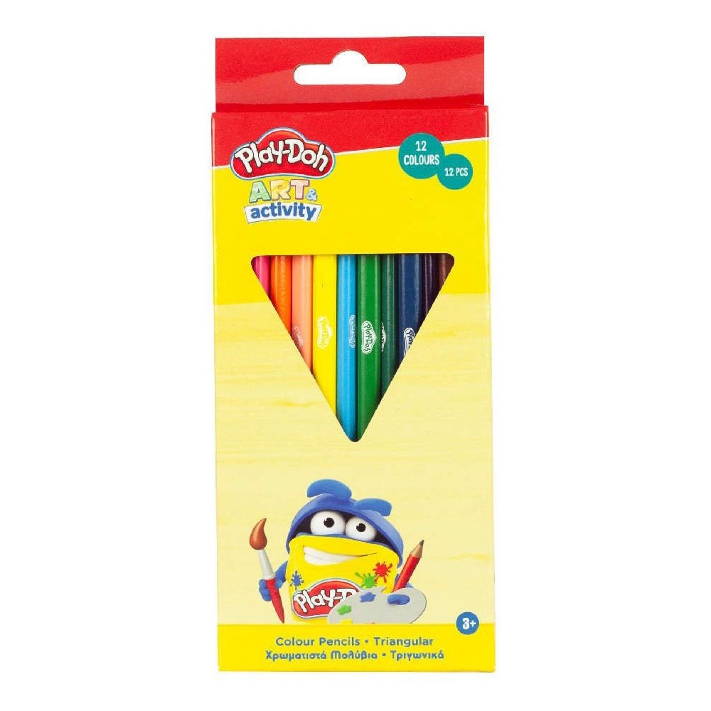 Play-Doh Art triangular colored pencils, 12 pcs