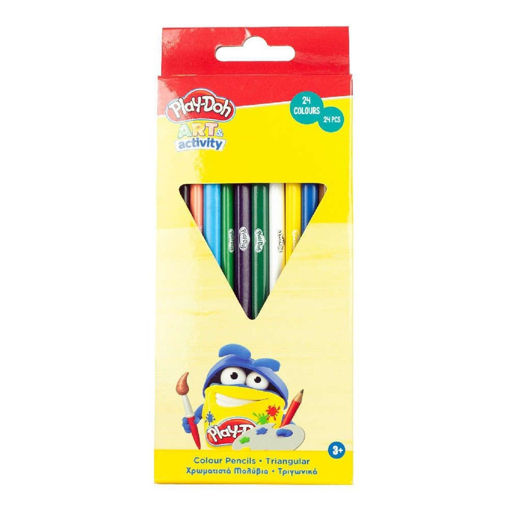 Play-Doh Art triangular colored pencil set of 24