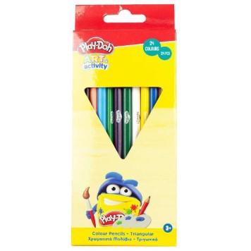 Play-Doh Art triangular colored pencil set of 24