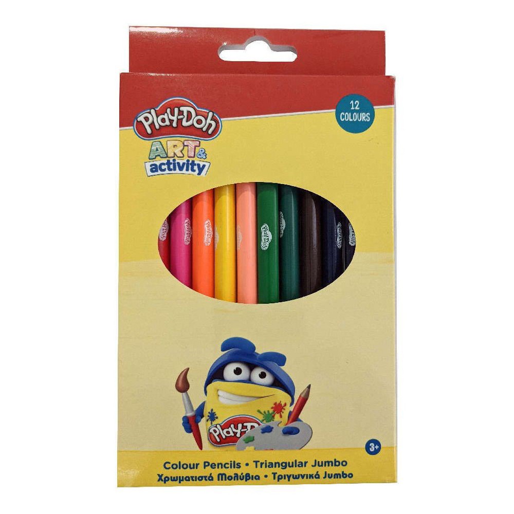 Play-Doh Art Jumbo Triangular Colored Pencils 12 pcs