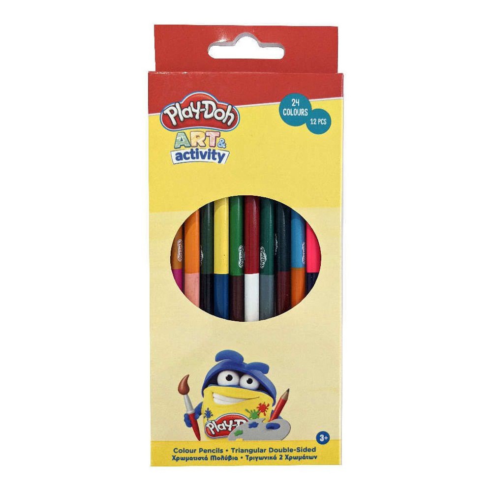 Play-Doh Art double-ended, triangular colored pencil set