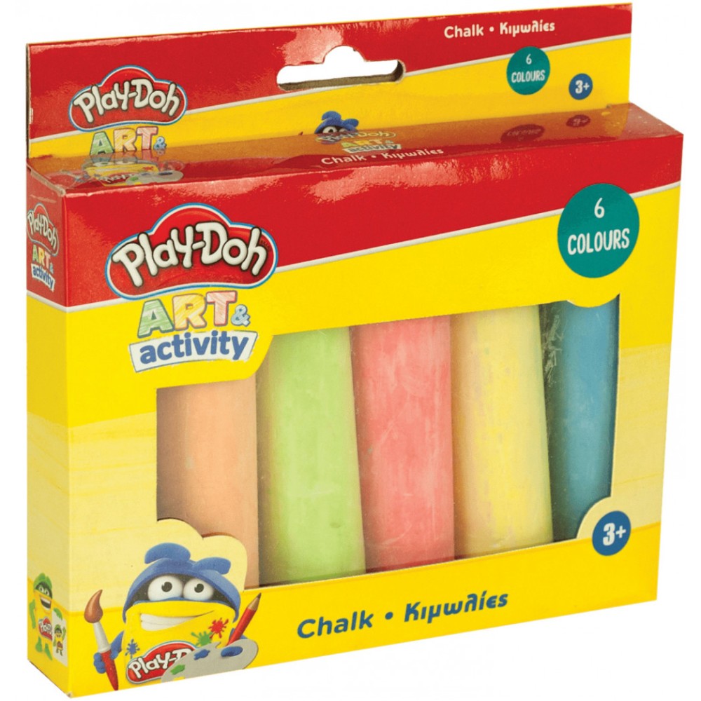 Play-Doh Art colored jumbo chalk 6-piece